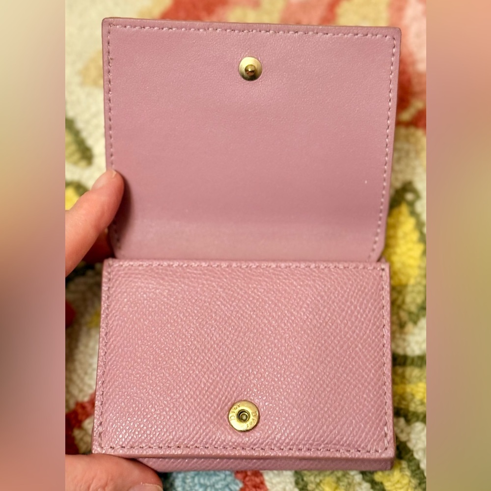 CHRISTIAN DIOR 30 Montaigne CD Logo Pink Barbie Coquette Compact Wallet Case - Picture 7 of 16